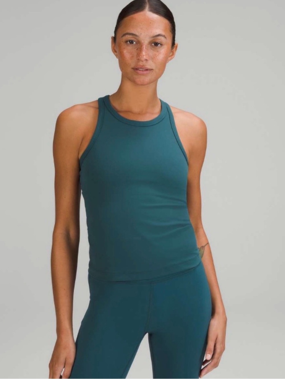 Lululemon Align Waist length Racerback Tank Top in Teal - size 4